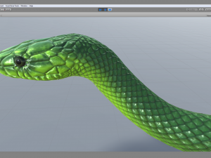 green mamba - animated 3D Model