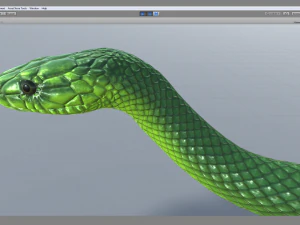 Green mamba - animated 3D Model