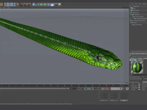 Green mamba - animated 3D Model