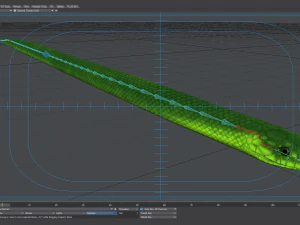 Green mamba - animated 3D Model