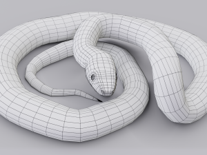 green mamba - animated 3D Model