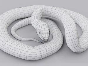 Green mamba - animated 3D Model