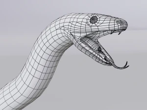 Green mamba - animated 3D Model