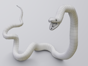 green mamba - animated 3D Model
