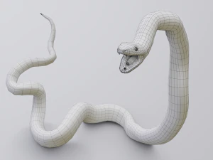 Green mamba - animated 3D Model