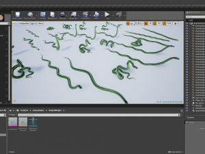 green snake - animated 3D Модель