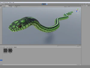 Green snake - animated 3D Model