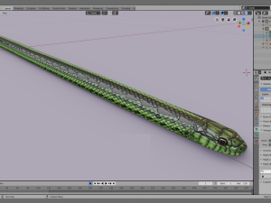 green snake - animated 3D Модель