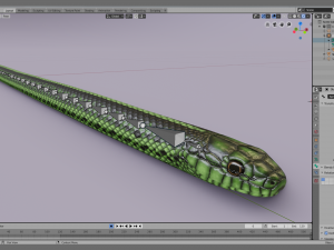 green snake - animated 3D Модель