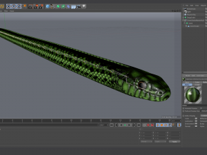 green snake - animated 3D Модель