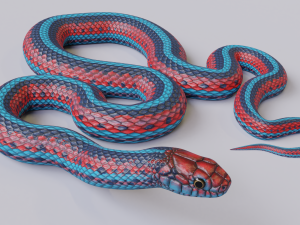 san francisco garter snake - animated 3D 모델