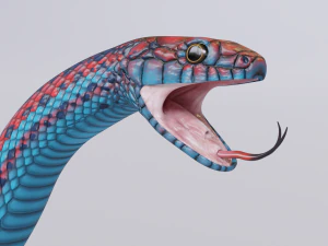 San francisco garter snake - animated 3D Model