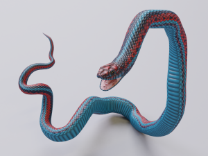 San francisco garter snake - animated 3D Modell