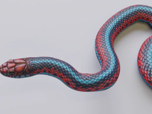 San francisco garter snake - animated 3D Model