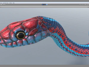 San francisco garter snake - animated 3D Model