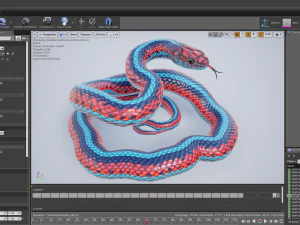 San francisco garter snake - animated 3D Model