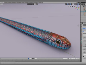 San francisco garter snake - animated 3D Model
