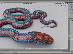 San francisco garter snake - animated 3D Model