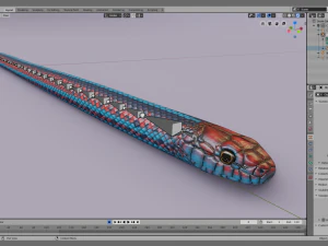 San francisco garter snake - animated 3D Model