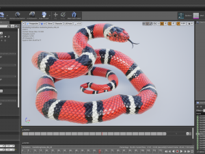 scarlet kingsnake - animated 3D Model