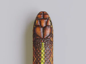 Yellow snake - animated 3D Model