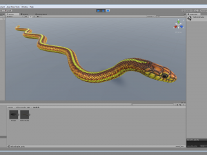yellow snake - animated 3D Модель