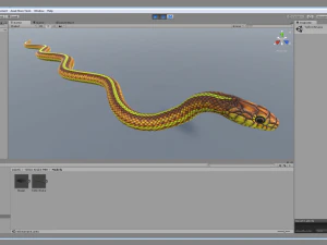 Yellow snake - animated 3D Model