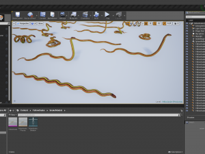 yellow snake - animated 3D Модель