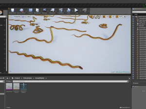 Yellow snake - animated 3D Model