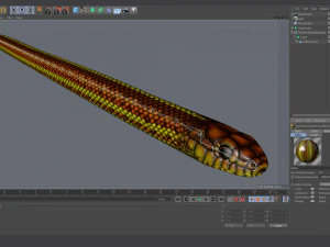 Yellow snake - animated 3D Model