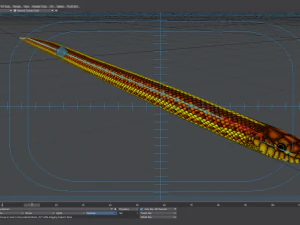 Yellow snake - animated 3D Model