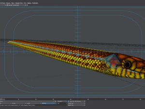 Yellow snake - animated 3D Model