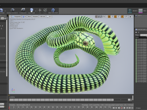 boomslang snake - animated Modèle 3D