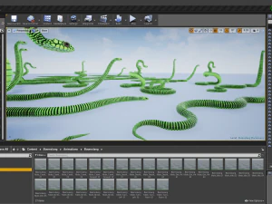 Boomslang snake - animated 3D Model