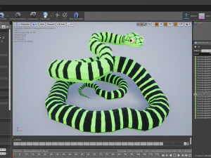Boomslang snake - animated 3D Model
