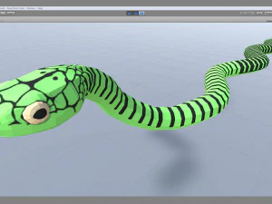 Boomslang snake - animated 3D Model
