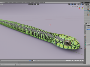 boomslang snake - animated Modèle 3D