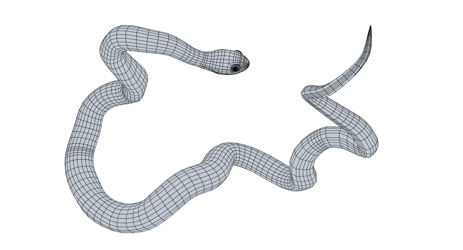Animated Black White Snake 3D Model $179 - .blend .c4d .fbx .lwo  .unitypackage .obj .upk - Free3D
