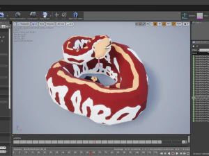 Blood python - animated 3D Model