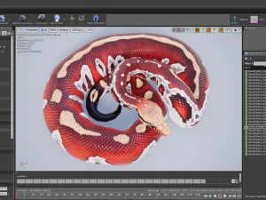 Blood python - animated 3D Model