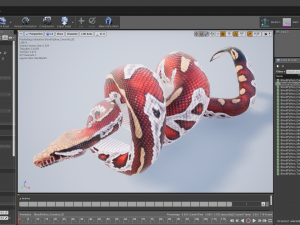 blood python - animated Modello 3D