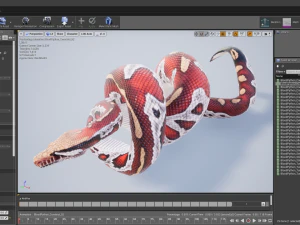 Blood python - animated 3D Model