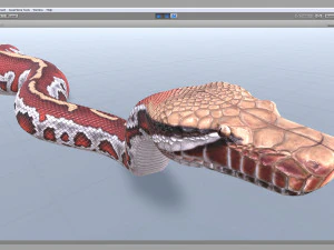 Blood python - animated 3D Model