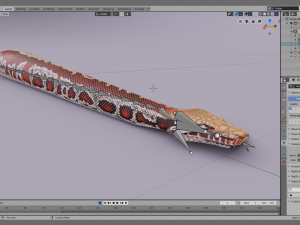 blood python - animated Modello 3D