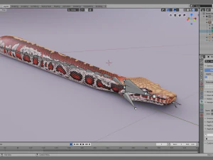 Blood python - animated 3D Model
