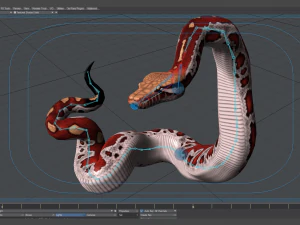 Blood python - animated 3D Model