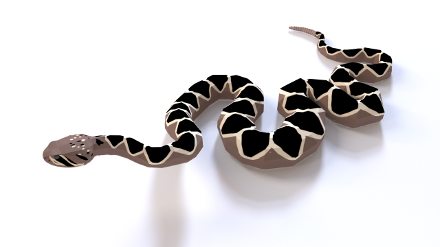 eastern diamondback rattlesnake - animated 3D Model in Reptile 3DExport