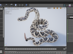 Eastern diamondback rattlesnake - animated Model 3D