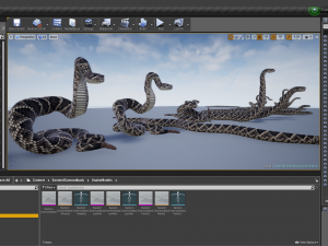 Eastern diamondback rattlesnake - animated Model 3D