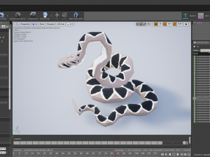Eastern diamondback rattlesnake - animated Model 3D